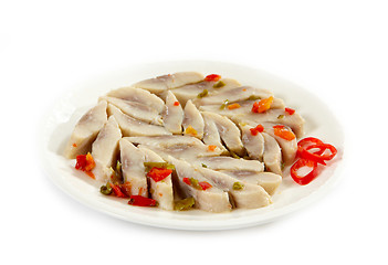Image showing marinated herring with paprika