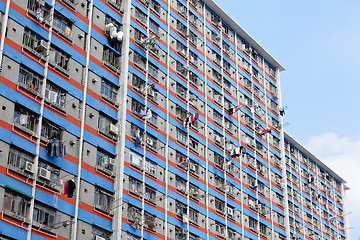 Image showing public apartment block in Hong Kong