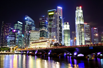 Image showing cityscape of Singapore at night