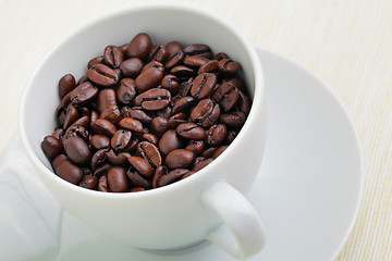 Image showing coffee beans in cup