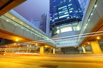 Image showing traffic in city at night