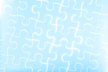 Image showing Puzzle in blue