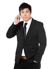 Image showing young business man on the phone