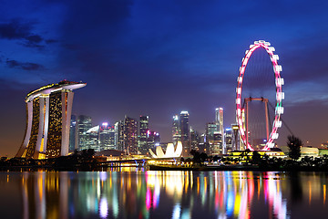 Image showing Singapore at night