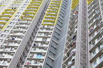 Image showing public apartment block in Hong Kong