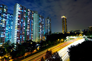 Image showing urban with traffic at night