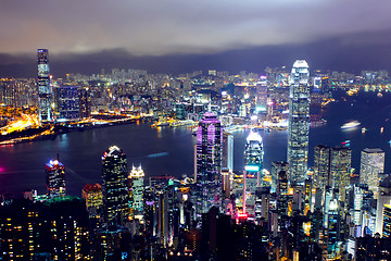 Image showing Hong Kong cityscape at night