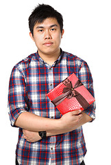 Image showing man give gift