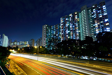 Image showing urban with traffic at night