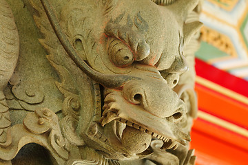 Image showing dragon statue in temple