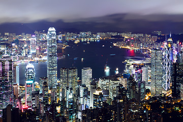 Image showing Hong Kong skyline at night