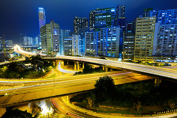 Image showing night city Hong Kong