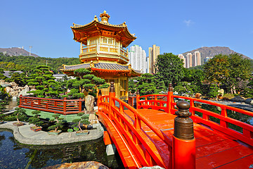 Image showing gold pavilion in chinese garden