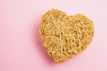 Image showing heart sharp noodle