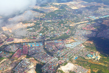 Image showing Aerial picture of non-urban city