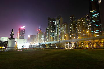 Image showing Hong Kong downtown city at night