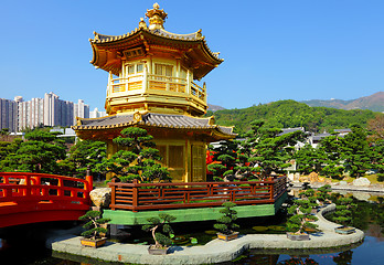 Image showing pavilion in chinese garden