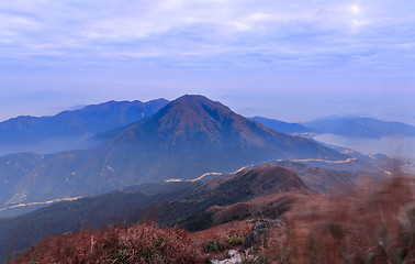 Image showing mountain at night with road