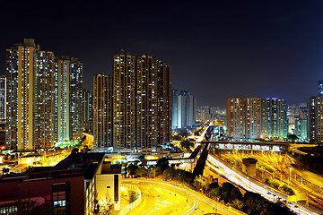 Image showing urban with traffic at night