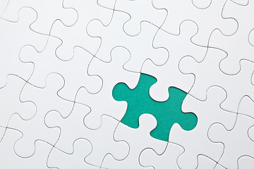 Image showing puzzle with green piece missed