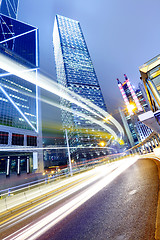 Image showing traffic in city at night