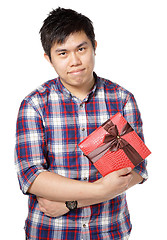 Image showing young man give gift