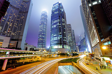 Image showing traffic light stream and highrise buliding