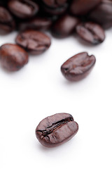 Image showing coffee beans on white