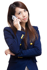 Image showing asian woman on phone call