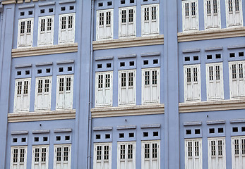 Image showing window shutters in Chinatown of Singapore