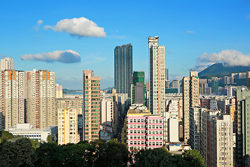 Image showing Hong Kong crowded building