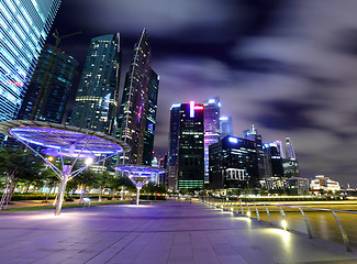 Image showing night scene of Singapore