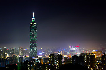 Image showing taipei city night scene