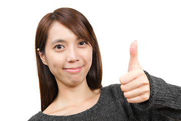 Image showing woman with thumbs up