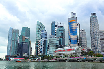 Image showing Skyline of Singapore business district