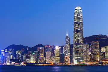 Image showing Hong Kong skyline at night