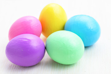 Image showing colorful easter eggs