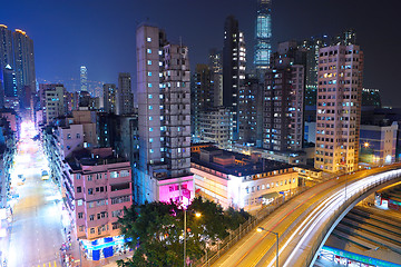 Image showing night city Hong Kong