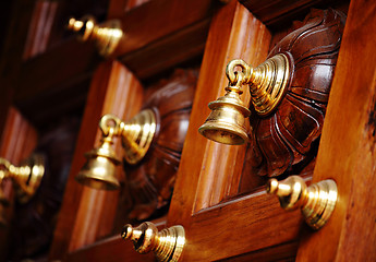 Image showing temple bells in india temple