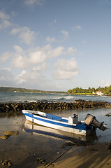 Image showing fishing boat Caribbean Sea Corn Island Nicaragua