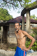 Image showing native man portrait Corn Island Nicaragua