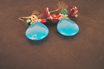 Image showing turquoise earrings
