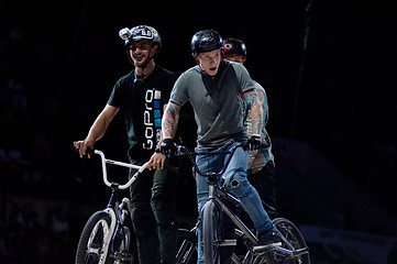 Image showing Mountain bike trial rider