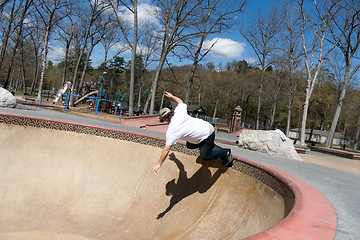 Image showing Skater Skating Around the Bowl