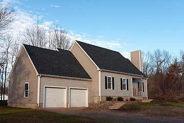 Image showing Newly Constructed Home with Two Car Garage