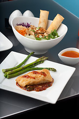 Image showing Sea Bass and Thai Foods