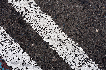 Image showing Double White Lines on the Road