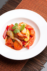 Image showing Thai Sweet and Sour Shrimp