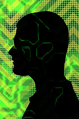 Image showing Digital Man Silhouette