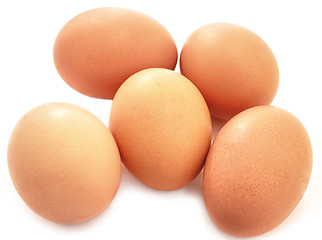 Image showing Eggs bio product natural on white background